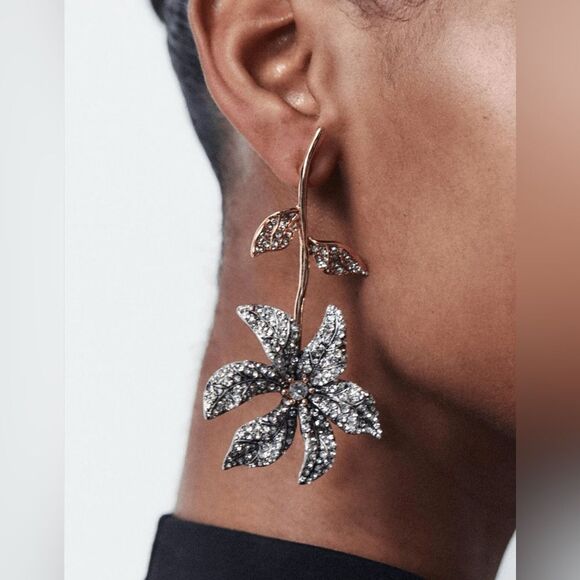 Flower statement Earrings N1387 - Picture 1 of 4